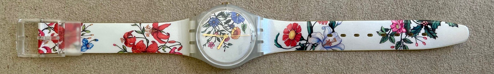 New VTG Swatch Watch Spring Touch GW132 with Case & Papers 2001 34mm Bezel Gent