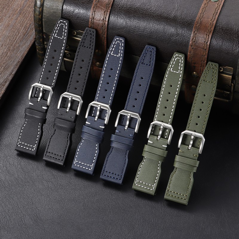 High Quality Nylon Genuine Leather Watch Straps Mens Band 20mm/21mm/22mm for IWC