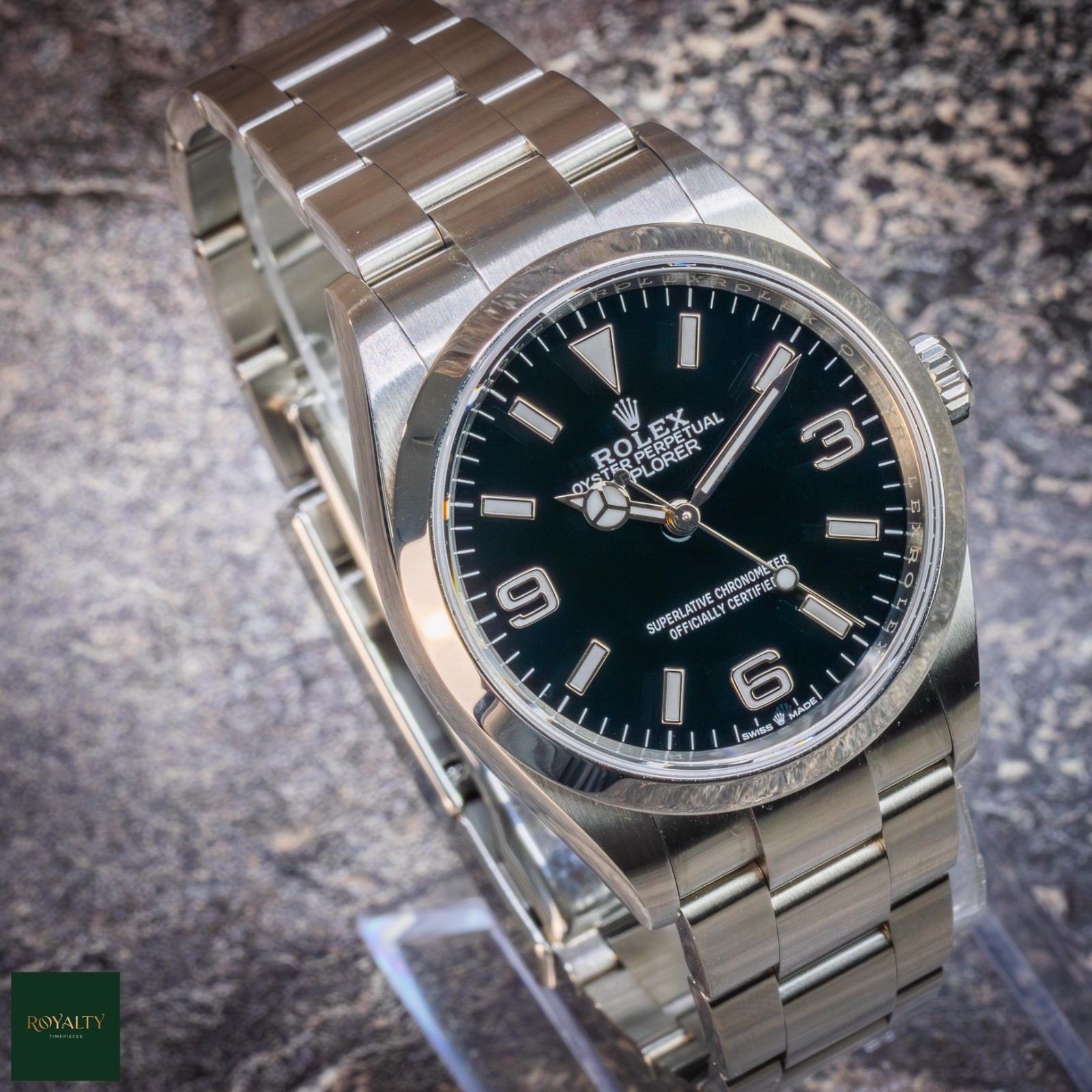 Rolex Explorer 36 124270 Explorer I 2023 Box & Papers Oystersteel Black Dial
