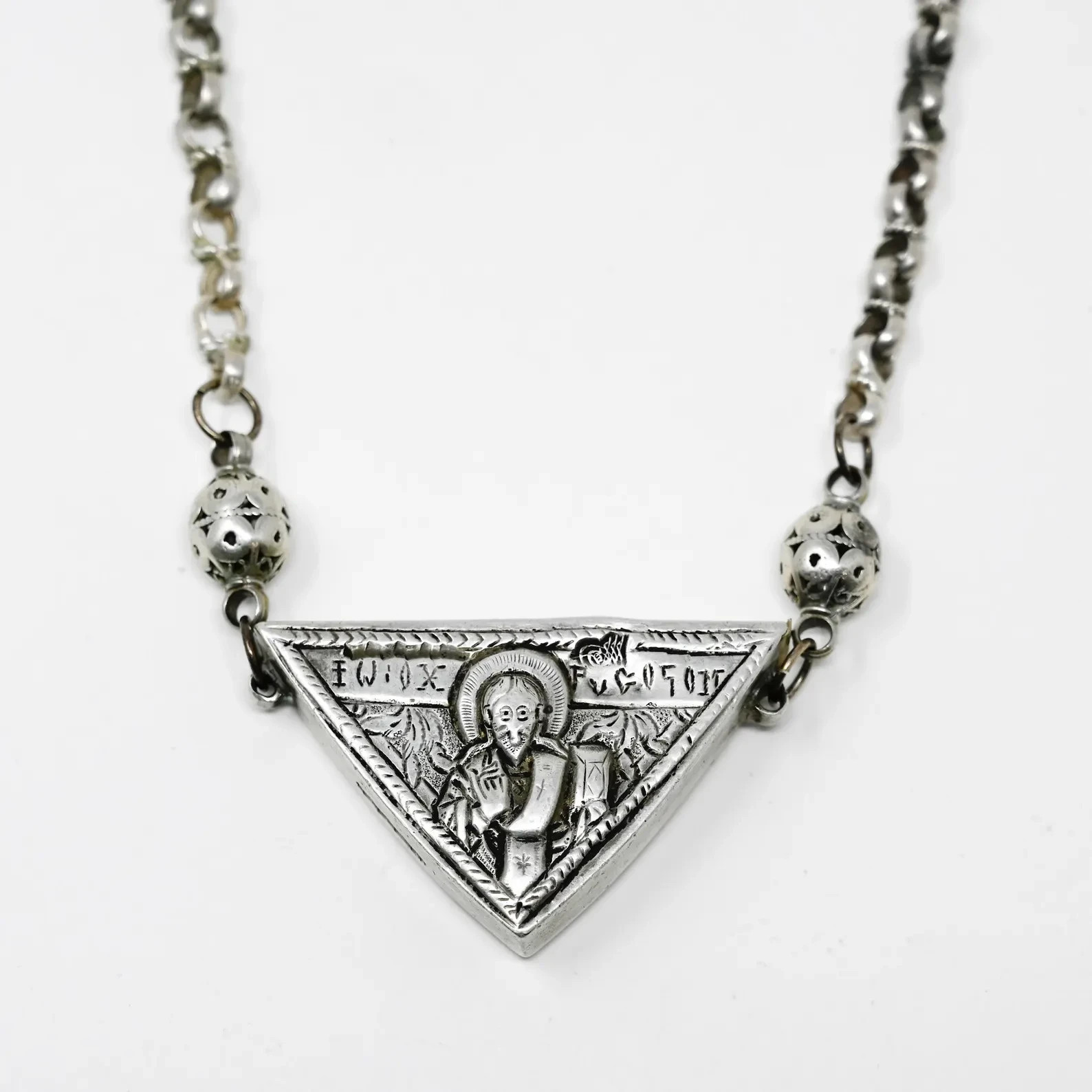 Middle Eastern Balkan Ottoman Greek Hellenistic Muska Amulet Pendant Necklace