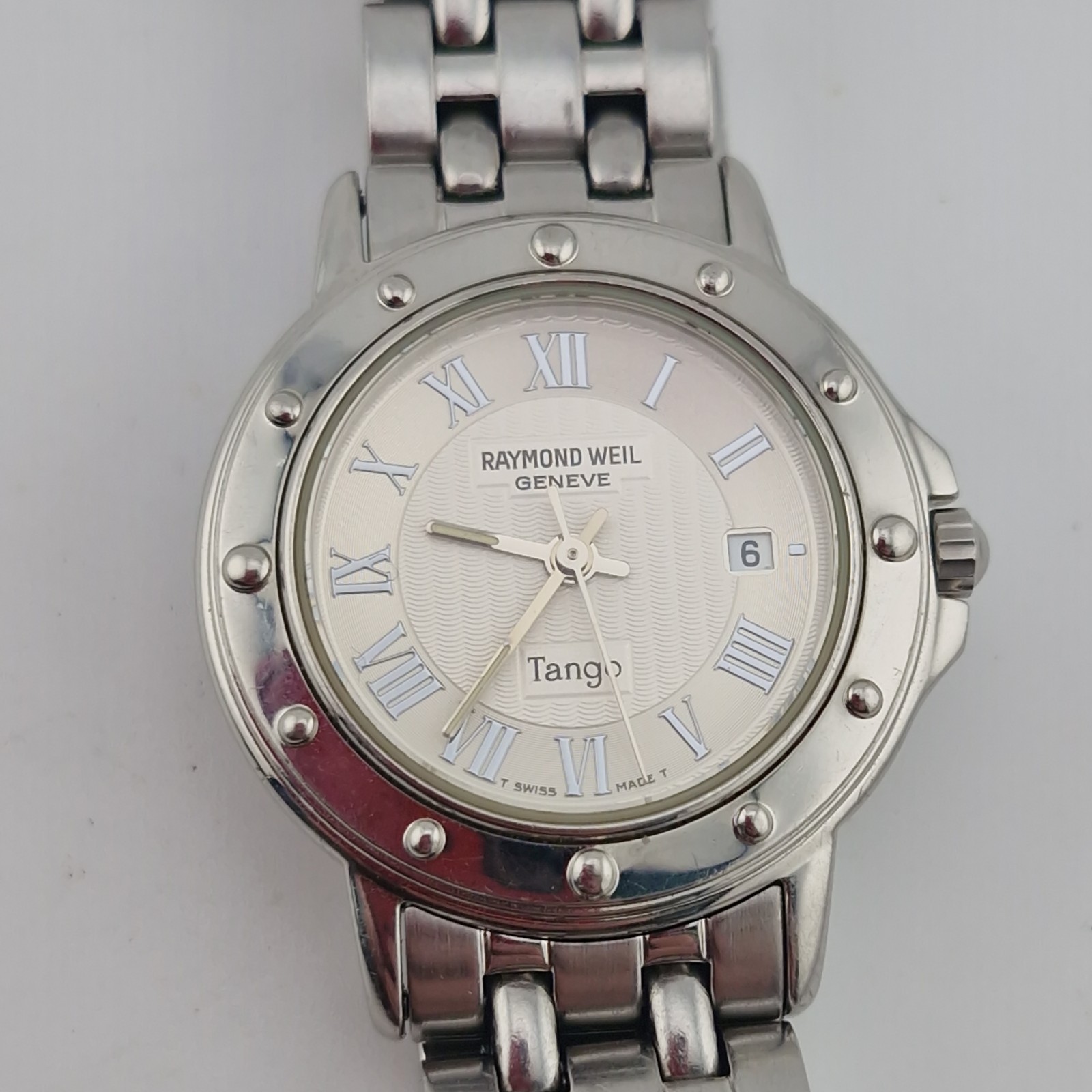 Raymond Weil Tango Watch Womens 28mm Stainless Steel Date Swiss 5360 New Battery