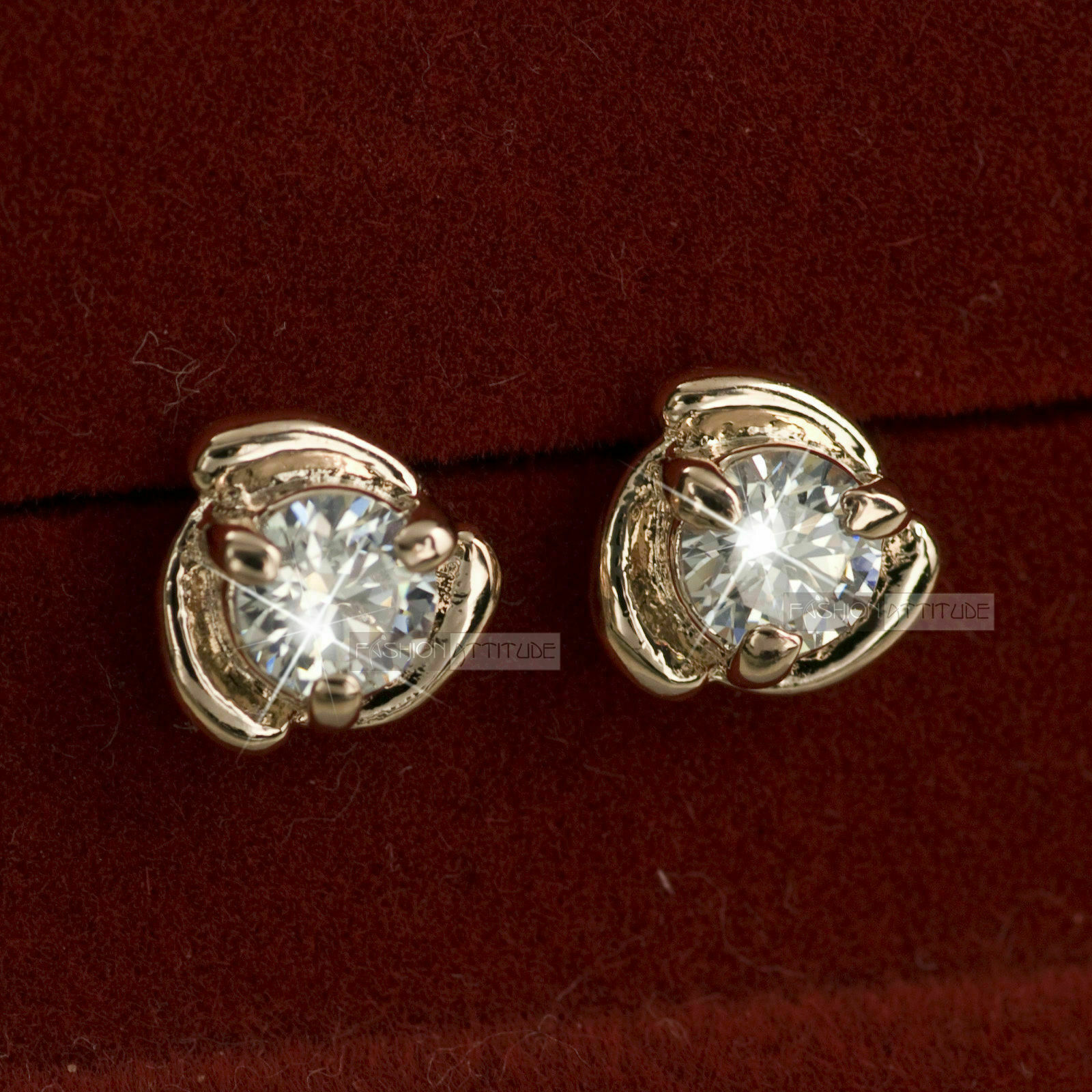 1.70Ct Lab Created Round Diamond Push Back Stud Earring’s 14K Yellow Gold Finish