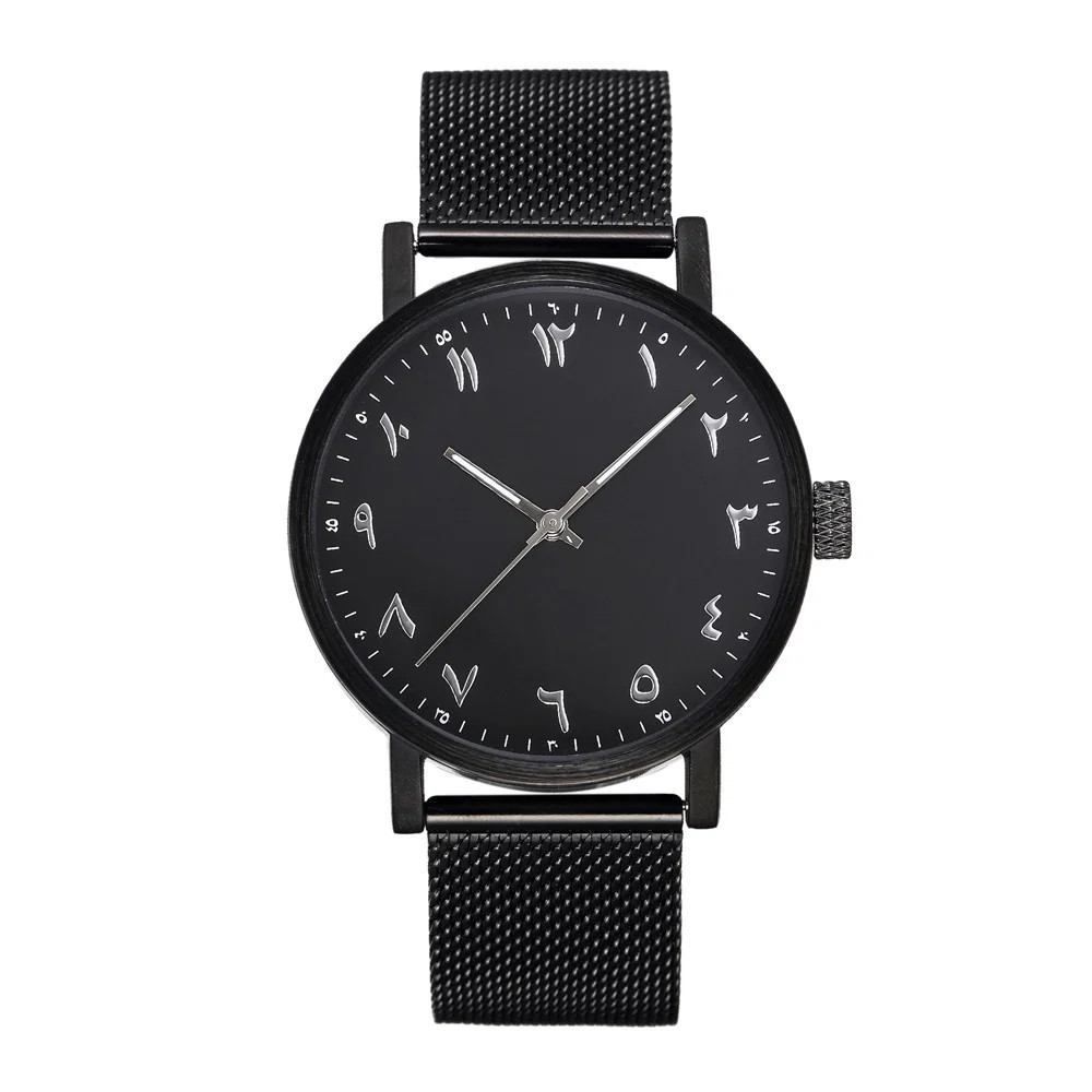 Leather Strap Watch Quartz Movement 40mm Dial Stainless Steel Crown Mineral