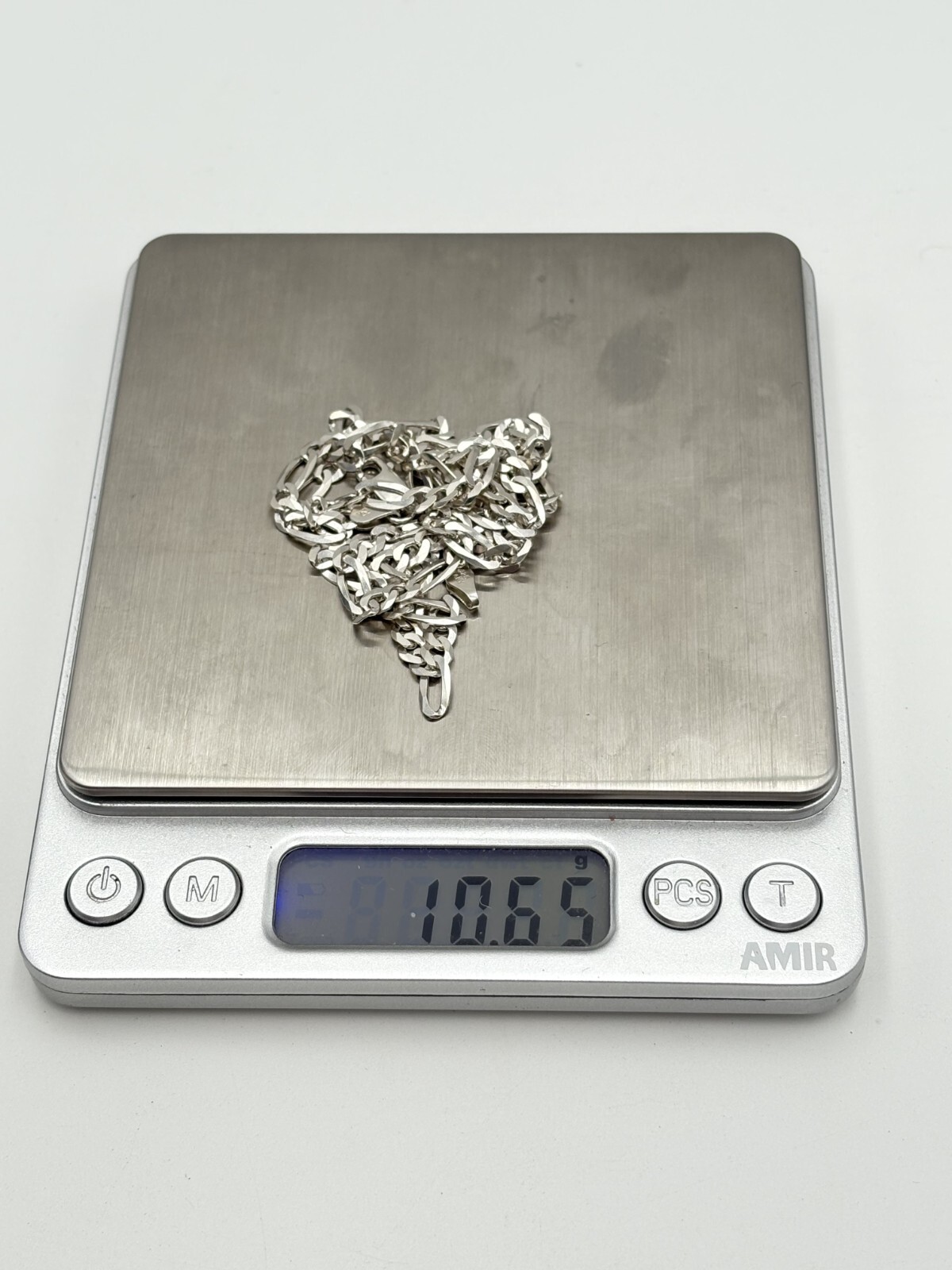 STERLING SILVER 925 ITALY 24″ FIGARO CHAIN NECKLACE 4.4 mm wide 10.7g