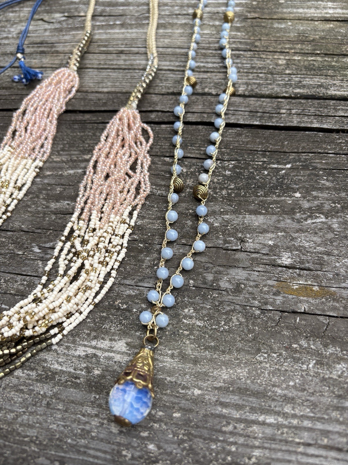 Lot of 5 Beaded Seed Bead Necklaces Lightweight Long Daily Wear