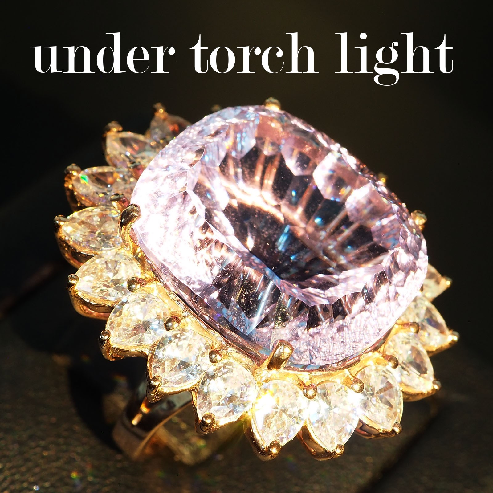 Color Changing Alexandrite Concave 37.15Ct 925 Sterling Silver Rose Gold Rings