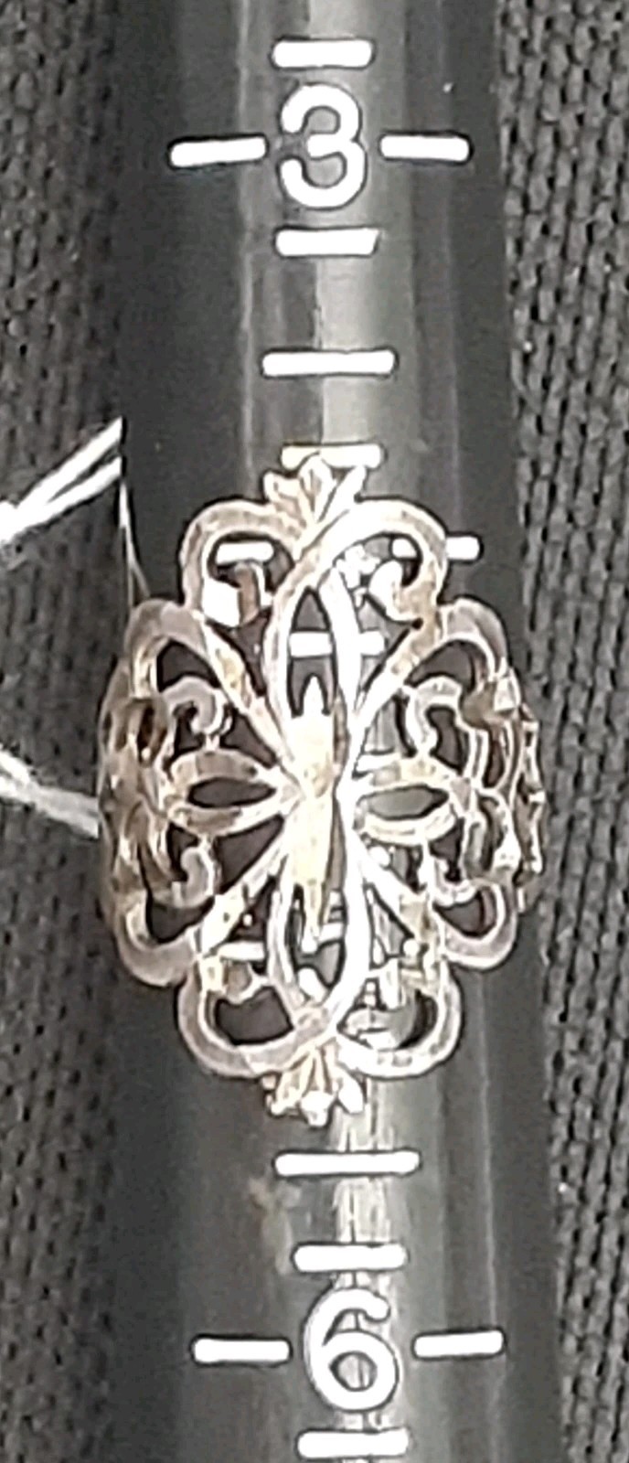 14k White Gold Filagree Style Ring