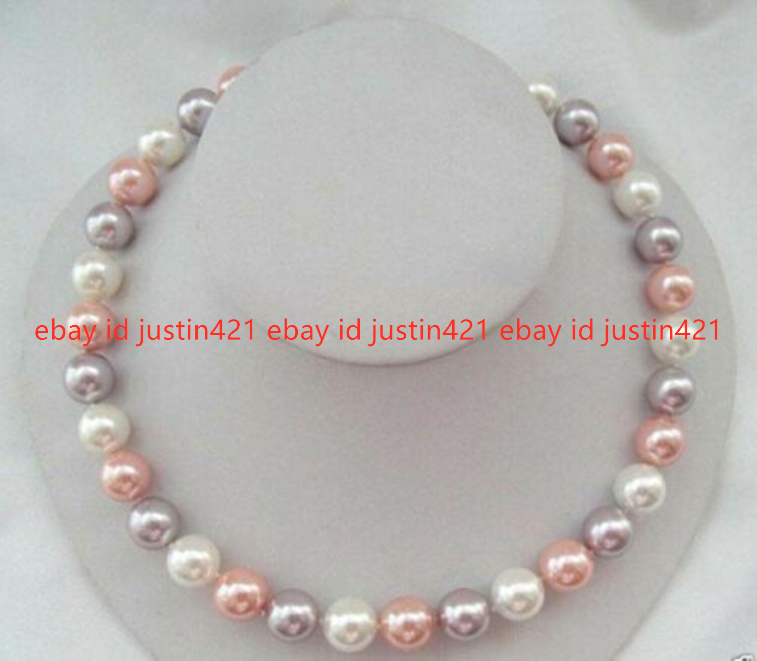Genuine 8mm Multicolor South Sea Shell Pearl Necklace 16/18/20/22/24/28″