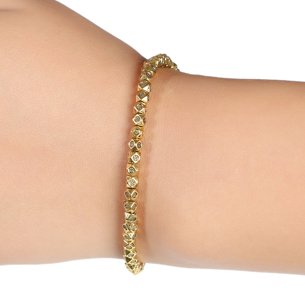 Tibetan Copper Bead Bracelet for Good Luck and Wealth Healing Jewelry Men Women
