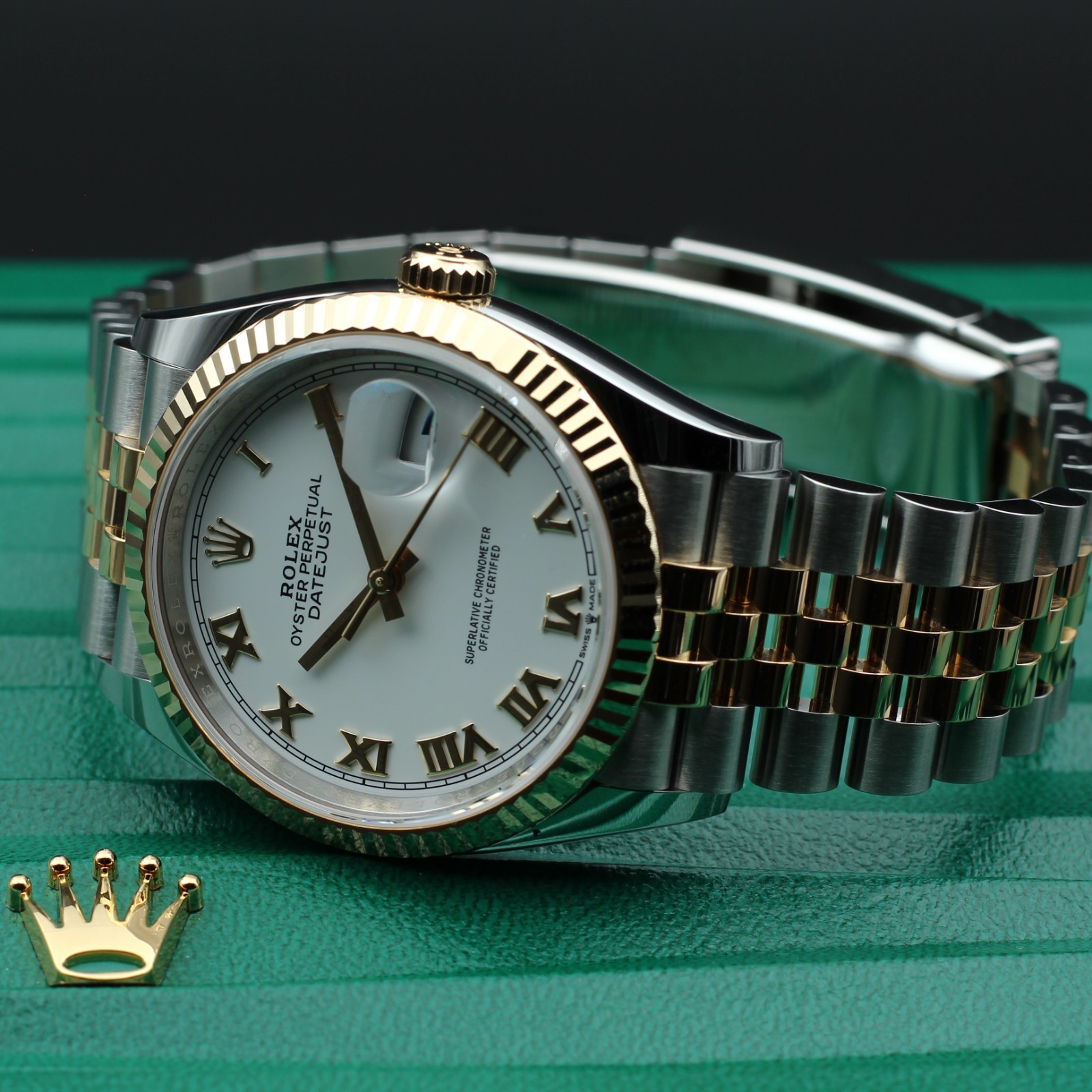 2026 Rolex Datejust White Roman Dial Jubilee 18kt Gold Jubilee 36mm 126233