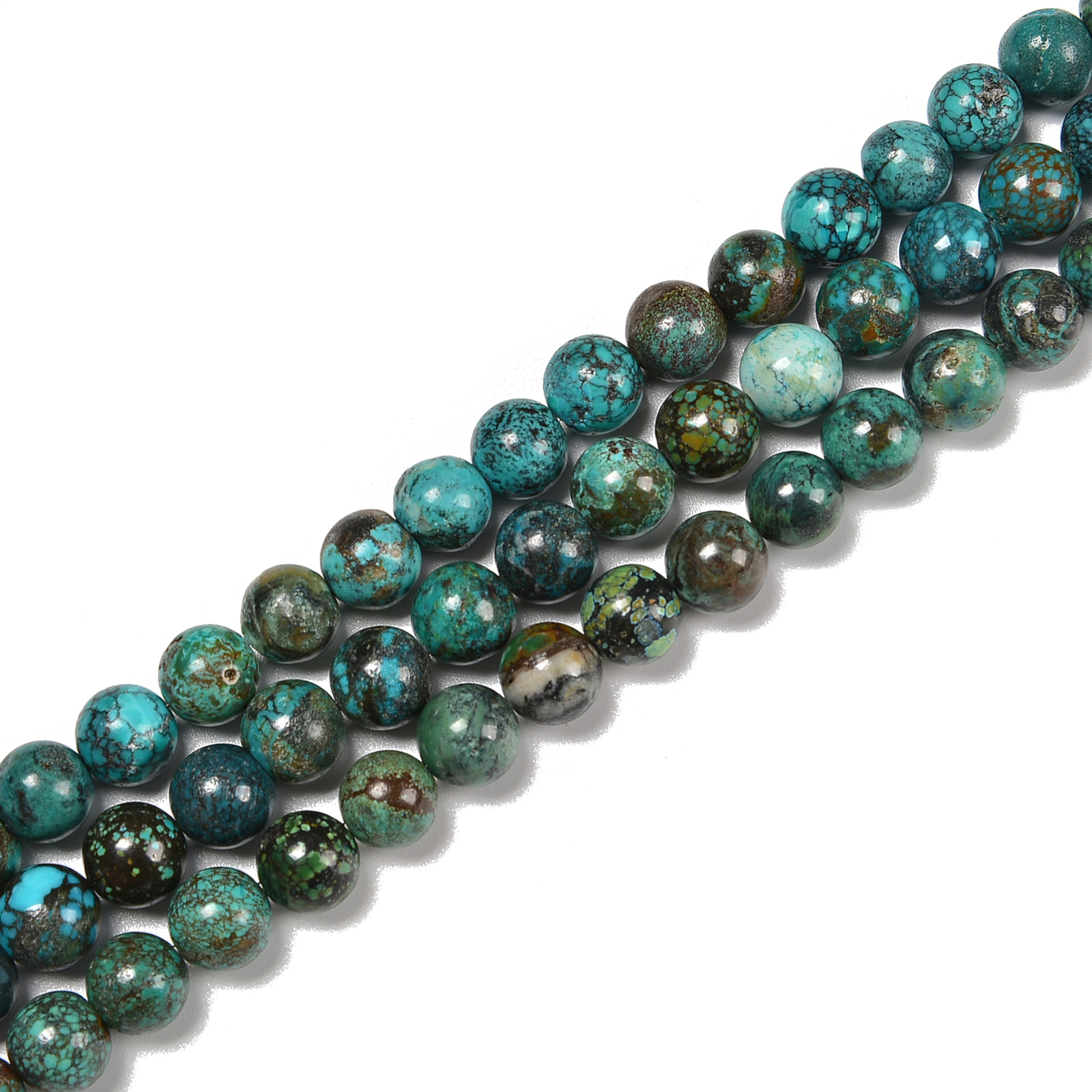 Natural Turquoise Smooth Round Beads Size 6mm 7mm 7.5-8mm 8.5-9mm 15.5” Strand
