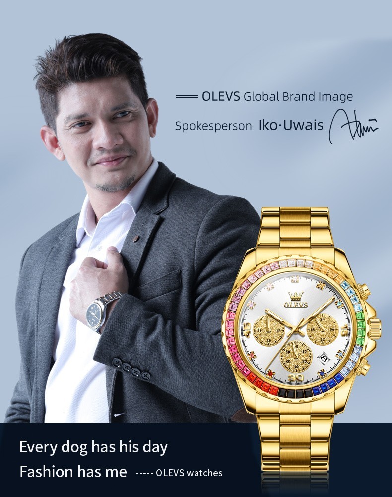 OLEVS 2939 Luminous Simple Casual Best Gift Japan Movement Gold Quartz Watch