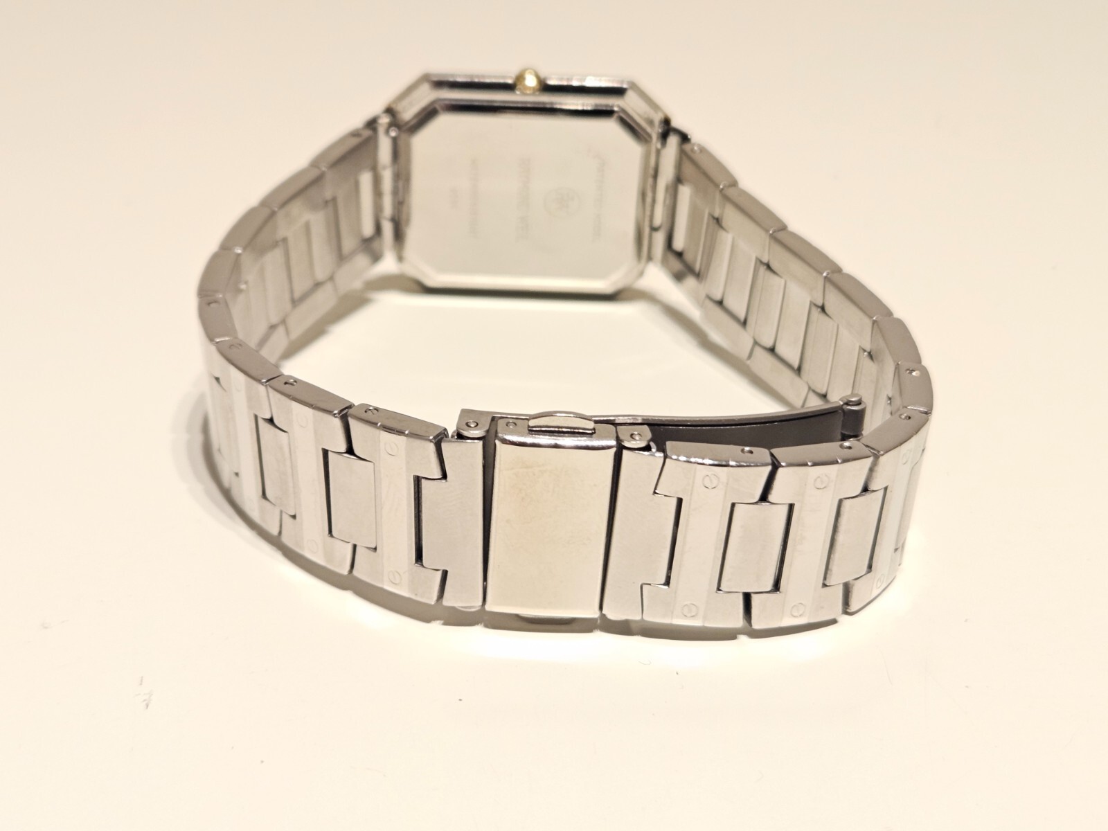 VINTAGE RARE RECTANGLE MEN’S TWO TONE ST. STEEL QUARTZ WATCH “RAYMOND WEIL” 9034