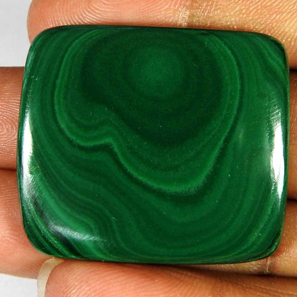 104.35Cts100%Natural Green Malachite Cushion Cabochon loose Gemstones