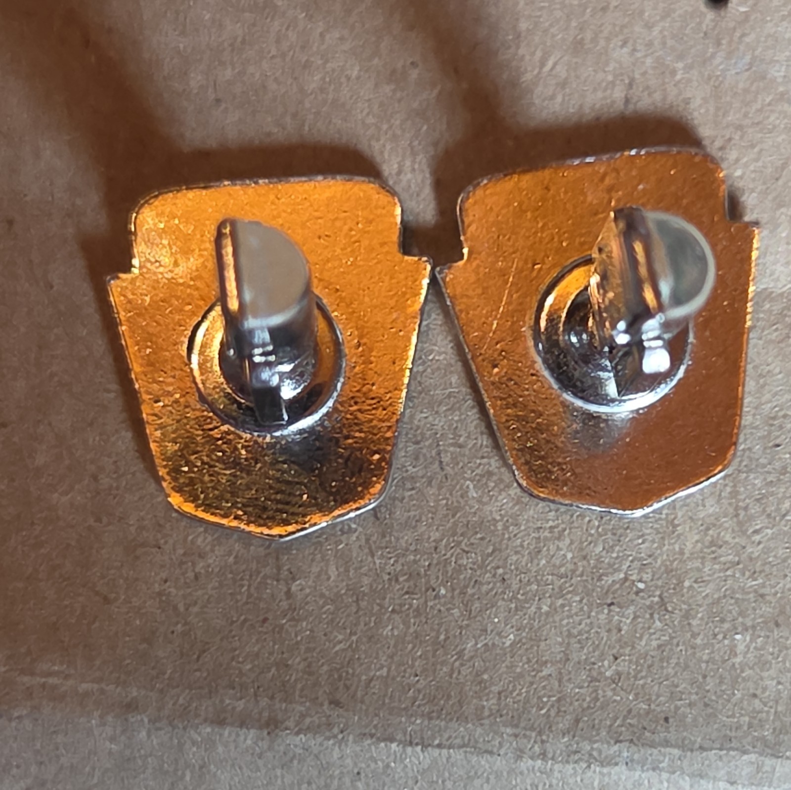 Vintage 1950s Ford Motor Co Crest Emblem Cufflinks Enamel Car Kinney Prov. R.I.