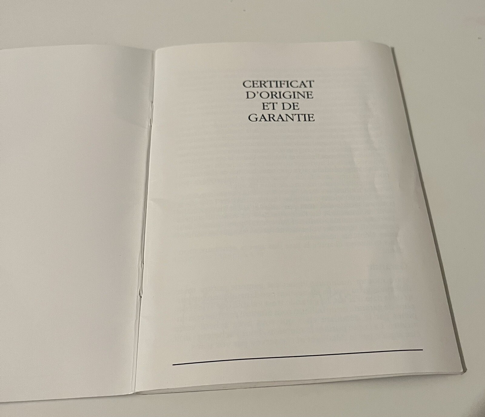 Genuine Audemars Piguet Certificate of Origin Warranty Papers BC25403 Booklet