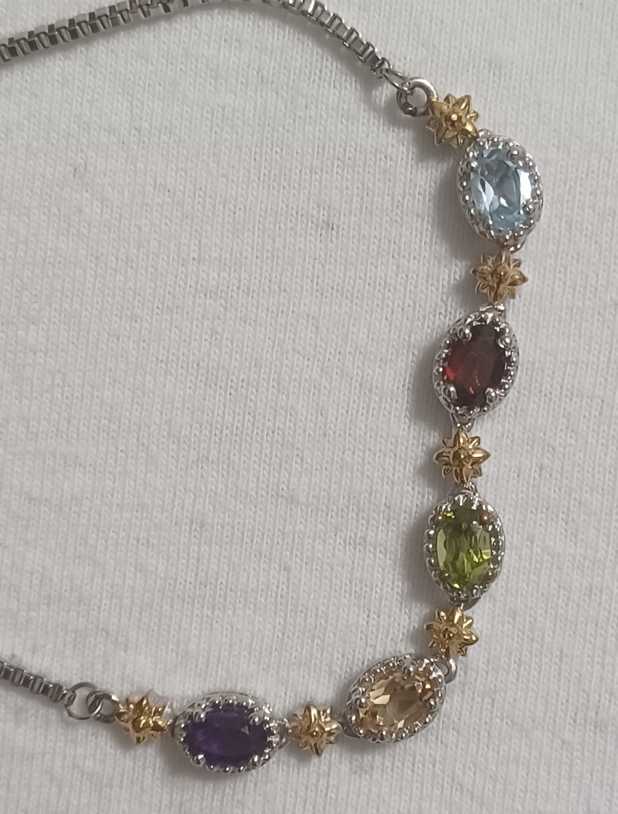 Beautiful STS Sterling Silver & Gemstone Necklace, +Gemstone STS KARIS Bracelet