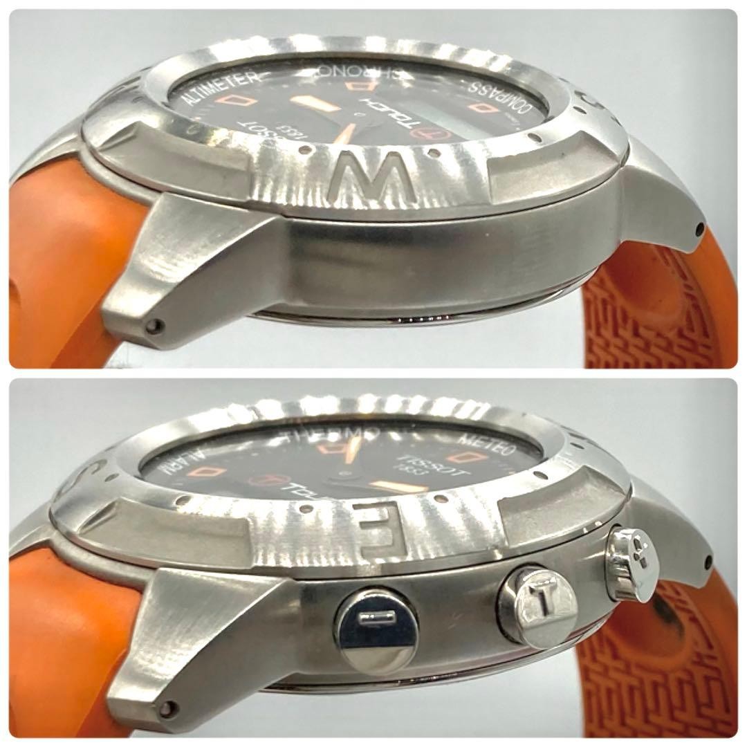 Tissot T-Touch QZ Orange Mens Quartz Watch Japan Non-Working 075870