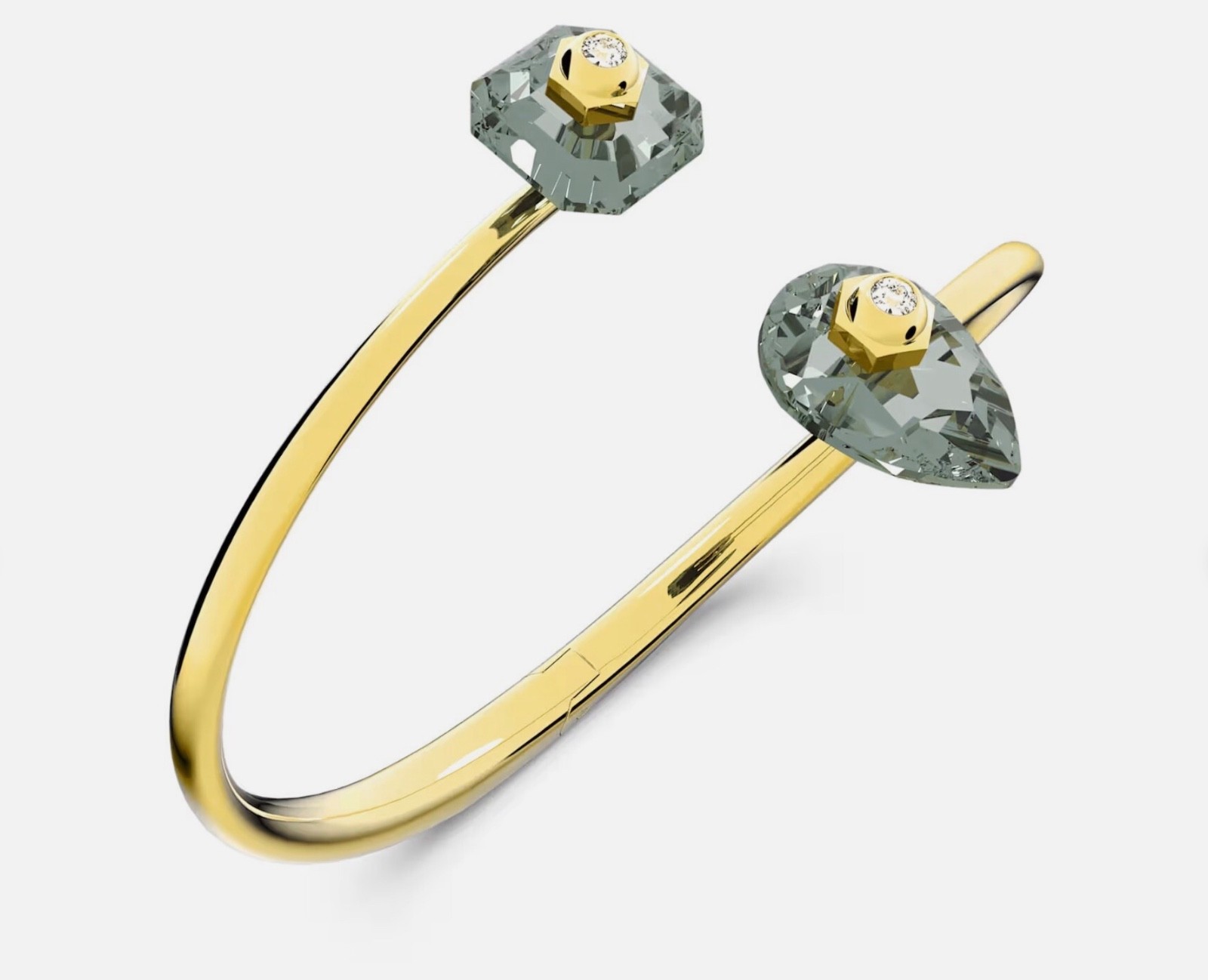 Swarovski Numina bangle Mixed cuts, Grey, Gold-tone plated small new + bag❤️💕