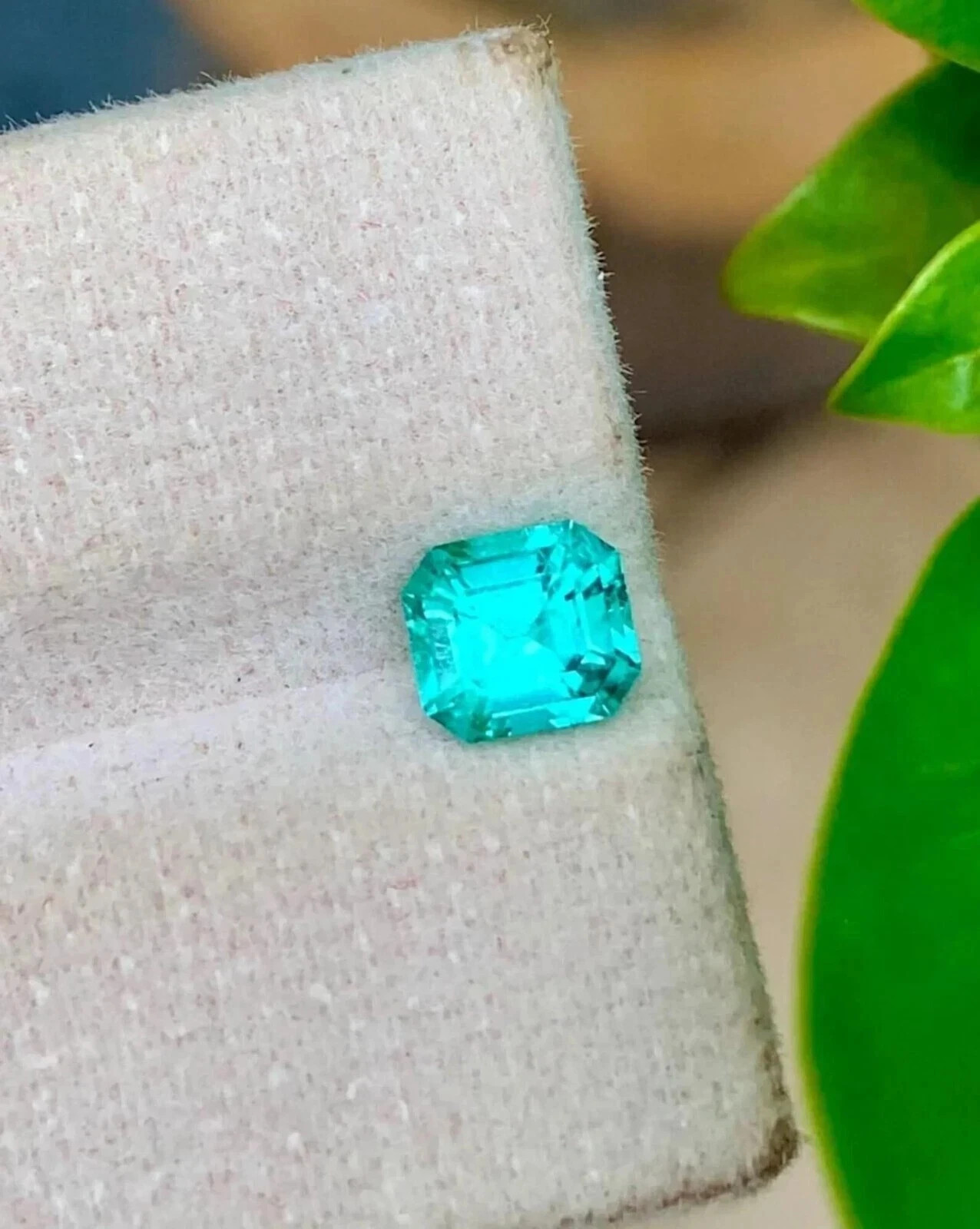 9.55 Ct+ Certified Natural Asscher Paraiba Tourmaline Neon Blue Loose Gemstone