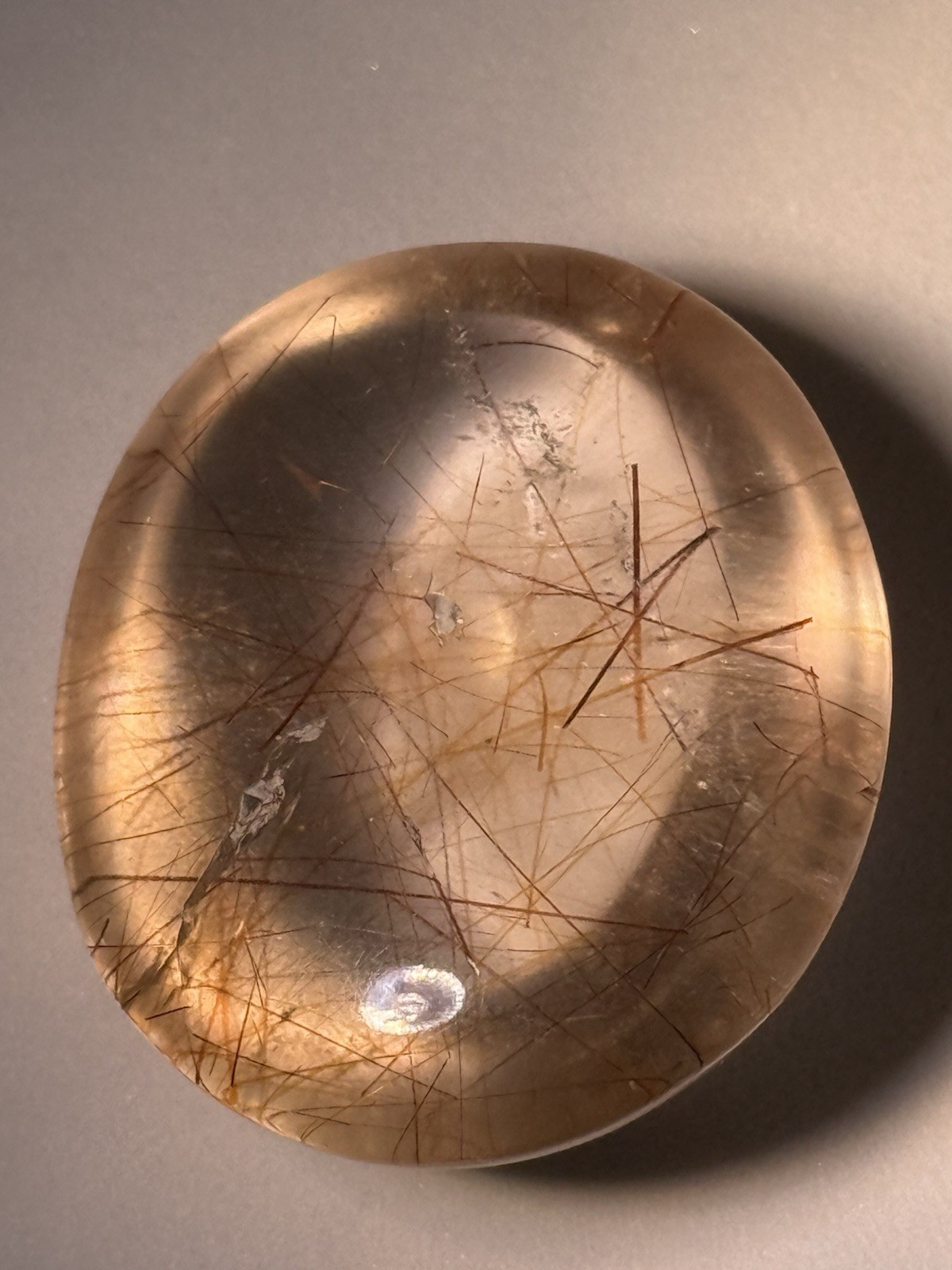 Natural Golden Rutilated Quartz Cabochon 104.70 Ct Beautiful Gem Pakistan