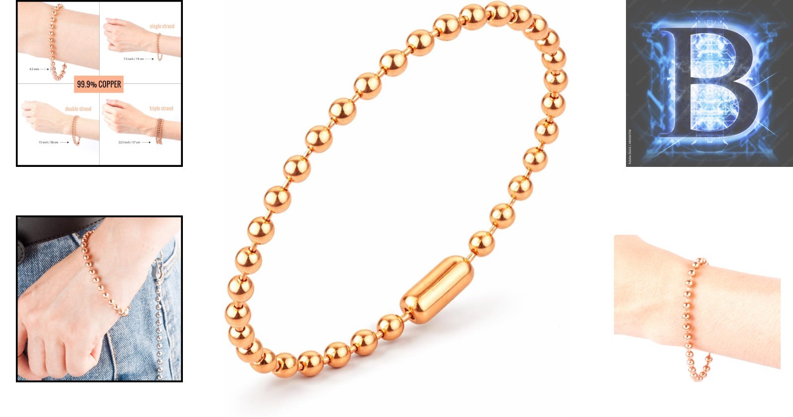 Timeless Copper Jewelry – 99.9% Pure Bracelet – Ideal Gift for Wellness Lovers