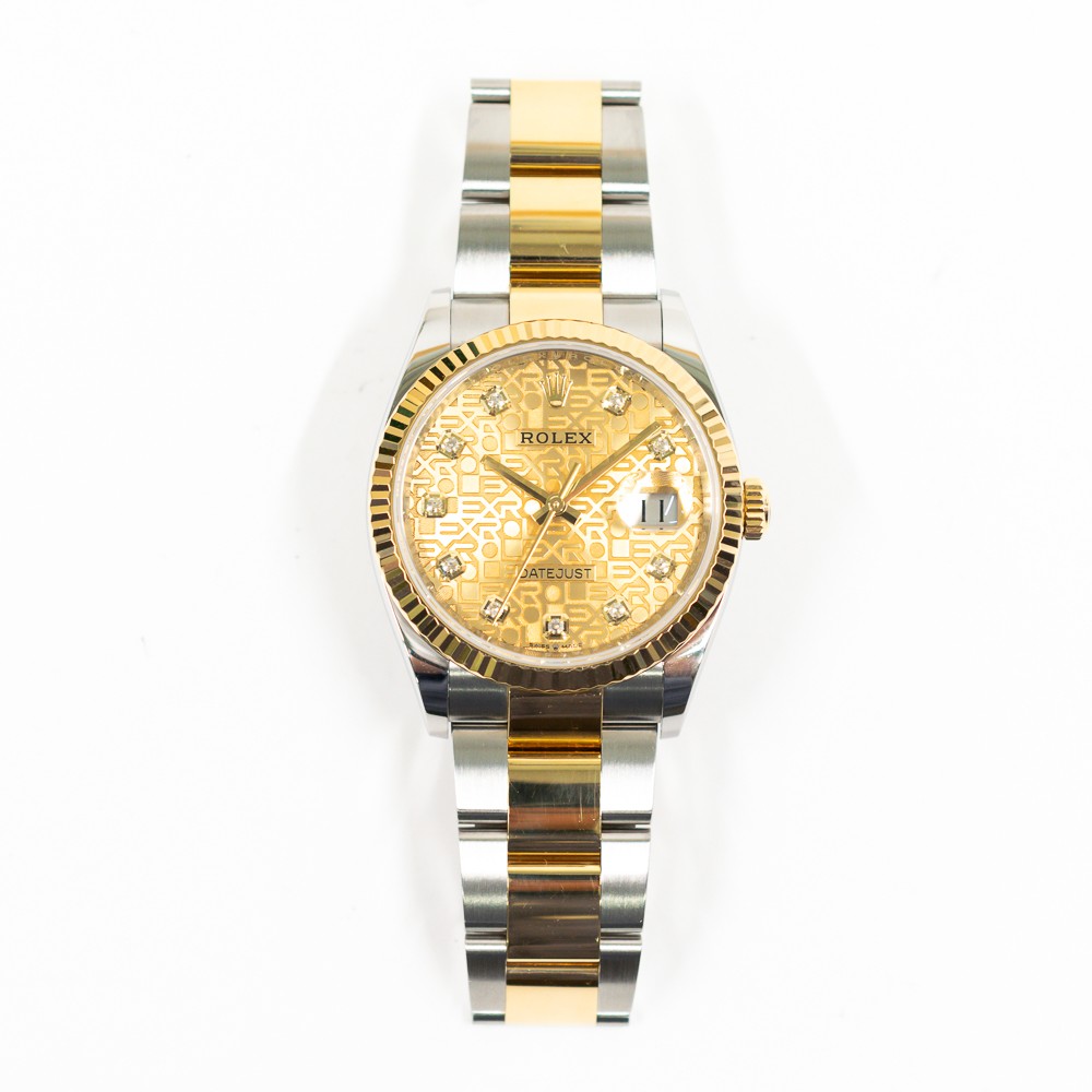2019 Rolex Datejust 36, 126233, Steel & Gold, Champagne Jubilee Diamond Dial,…