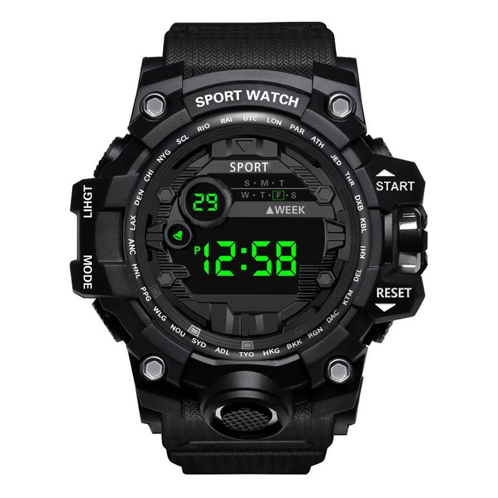 Men Waterproof Digital Sports Watch Military Tactical LED Backlight Wristwatch
