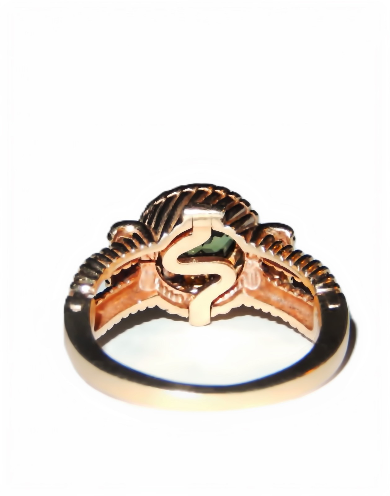 14K Solid Gold Ring Convertible to Pendant, Antique Etruscan Revival Size 8.25