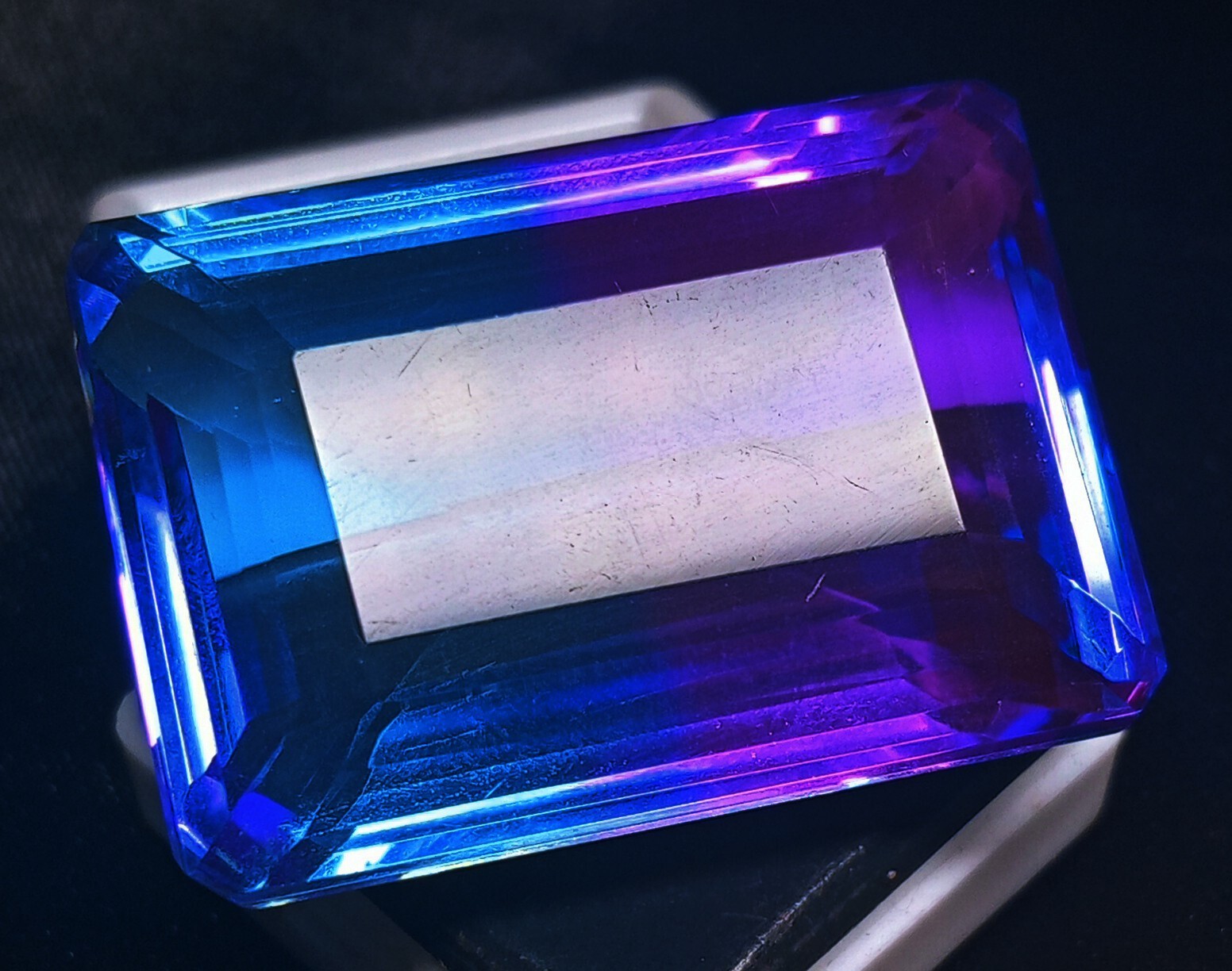 Flawless EGL Certified 111.90Ct Tourmaline Bi-Color Emerald Shape Loose Gemstone