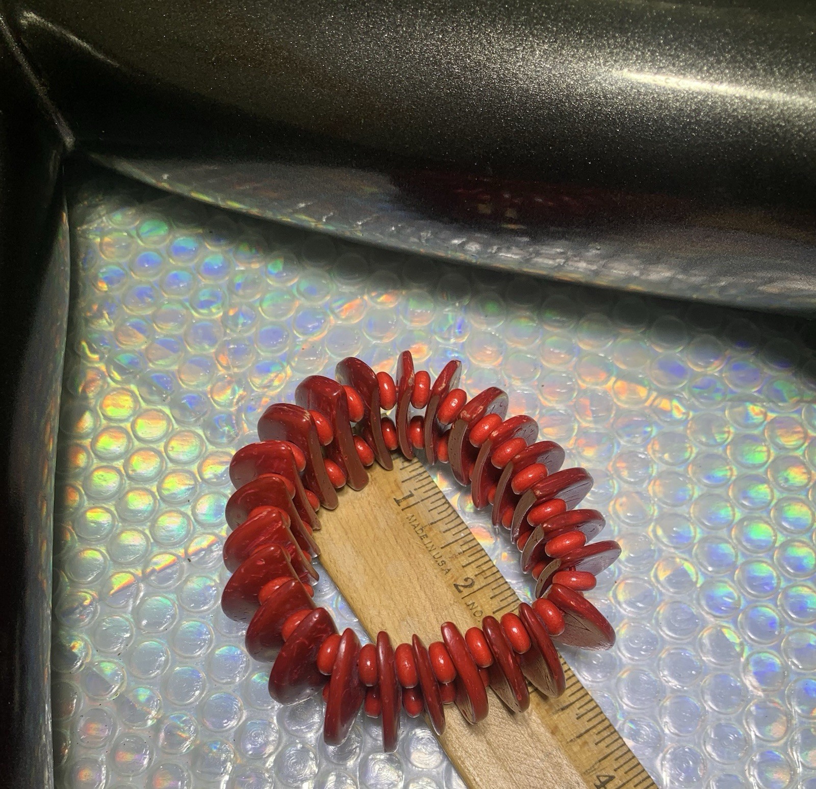 Handcrafted African Wood Bracelet Support Gift Trash Litter Cleanup In Kenya