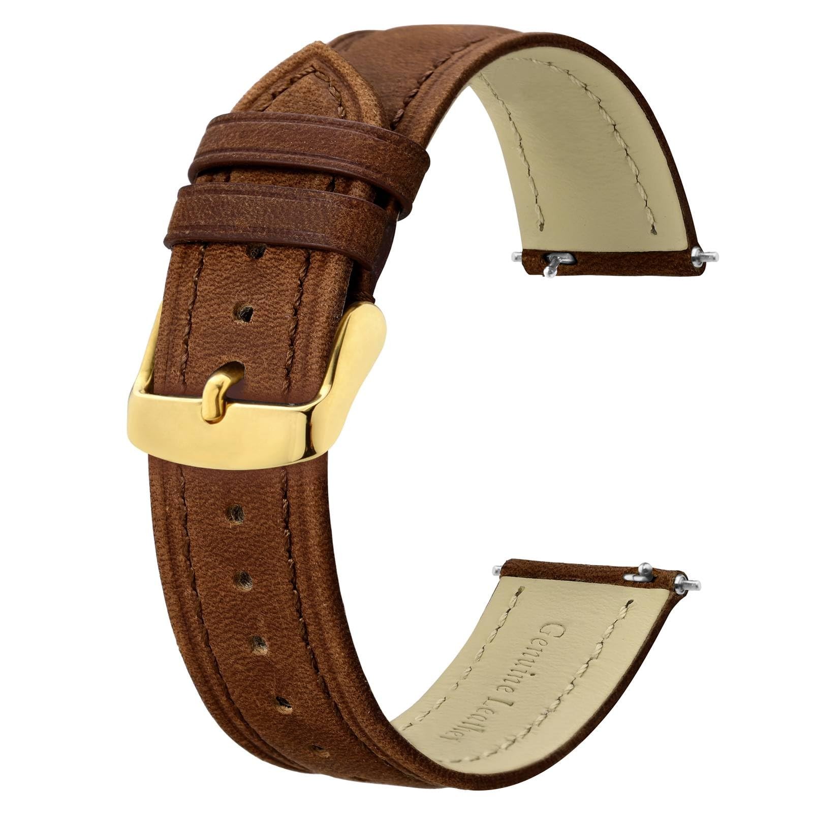 Extra Long Watch Bands 20mm, Leather Watch Straps for Men, XL Replacement Str…