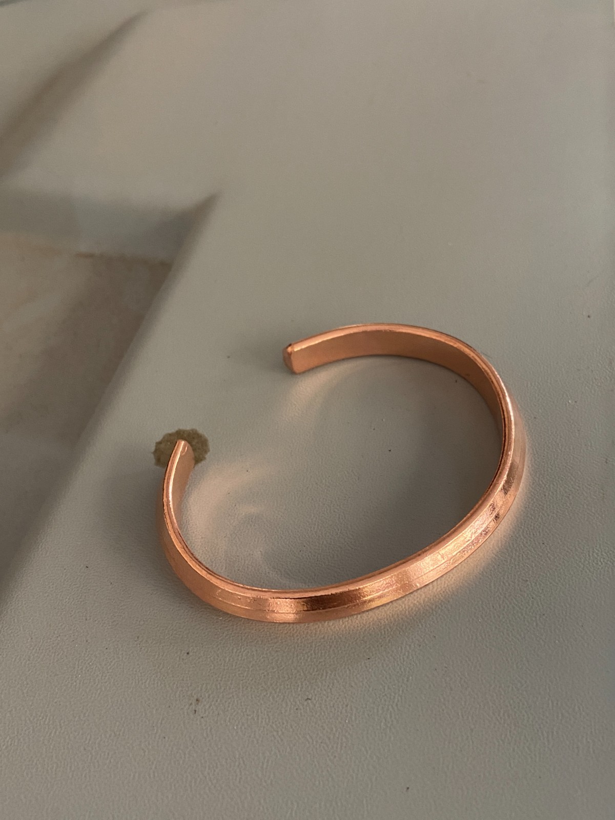 Handmade Solid Copper Cuff Bracelet Open Bangle Adjustable Unisex Gift