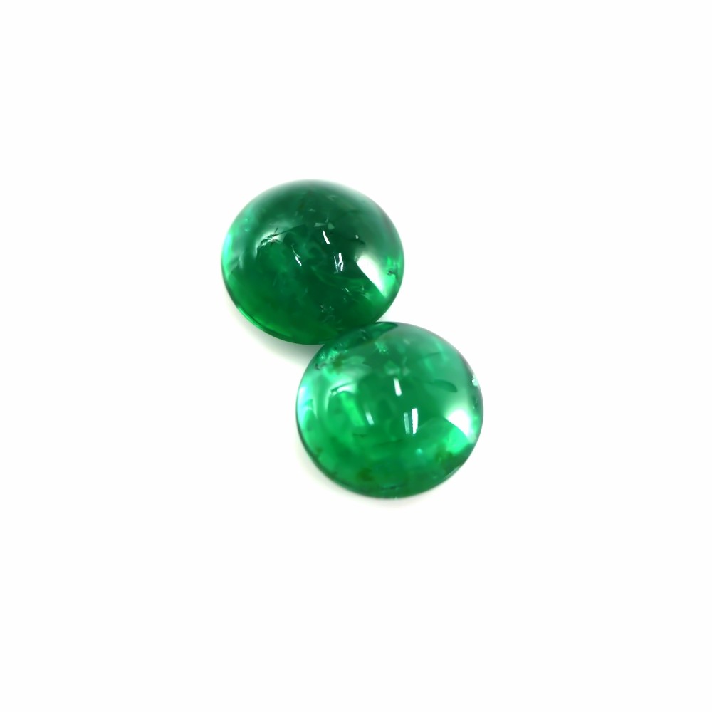 Zambia Round Green Emerald Pair 16.04CT
