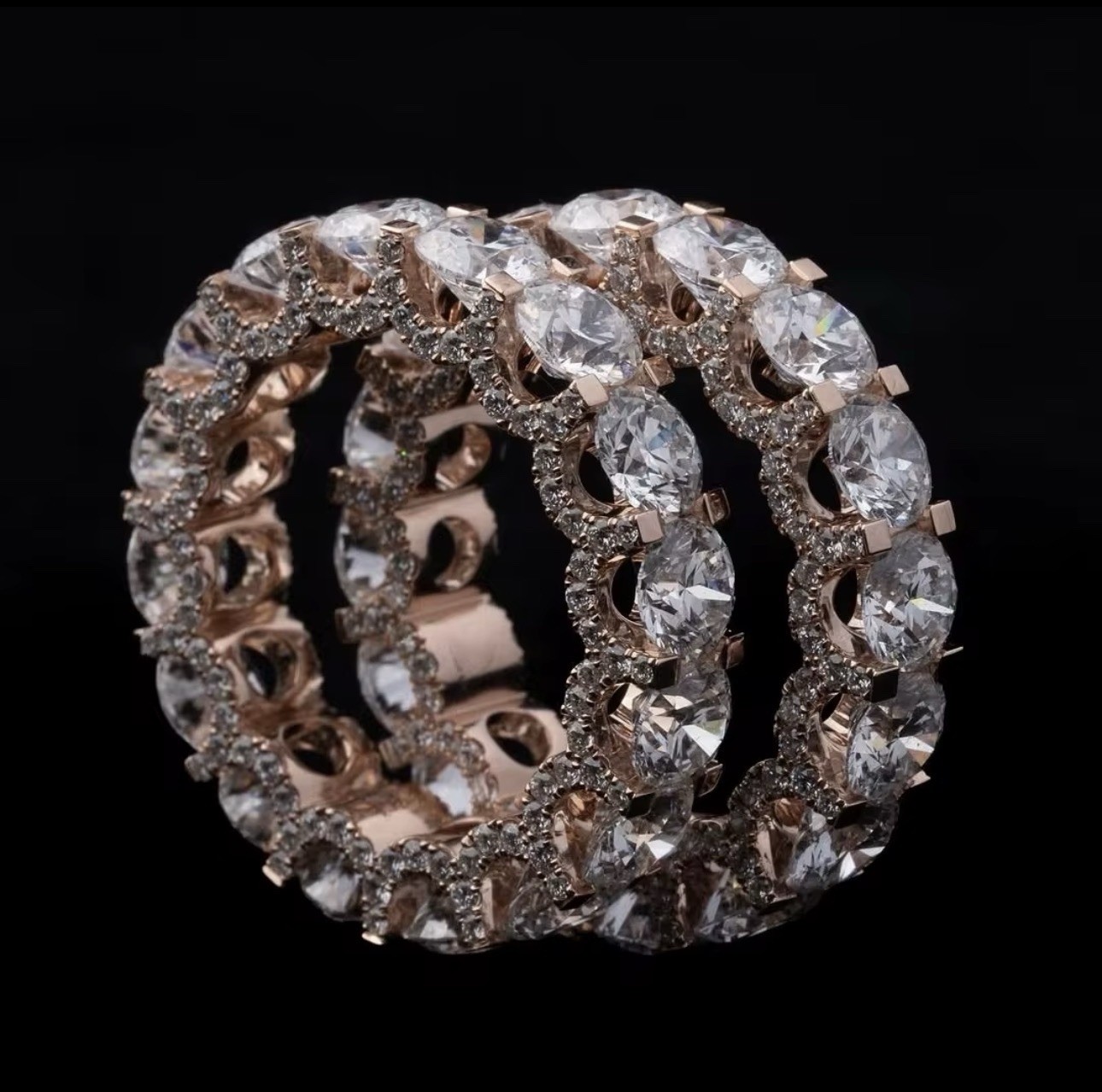 Igi Certified 10K Solid Rose Gold Ring Band