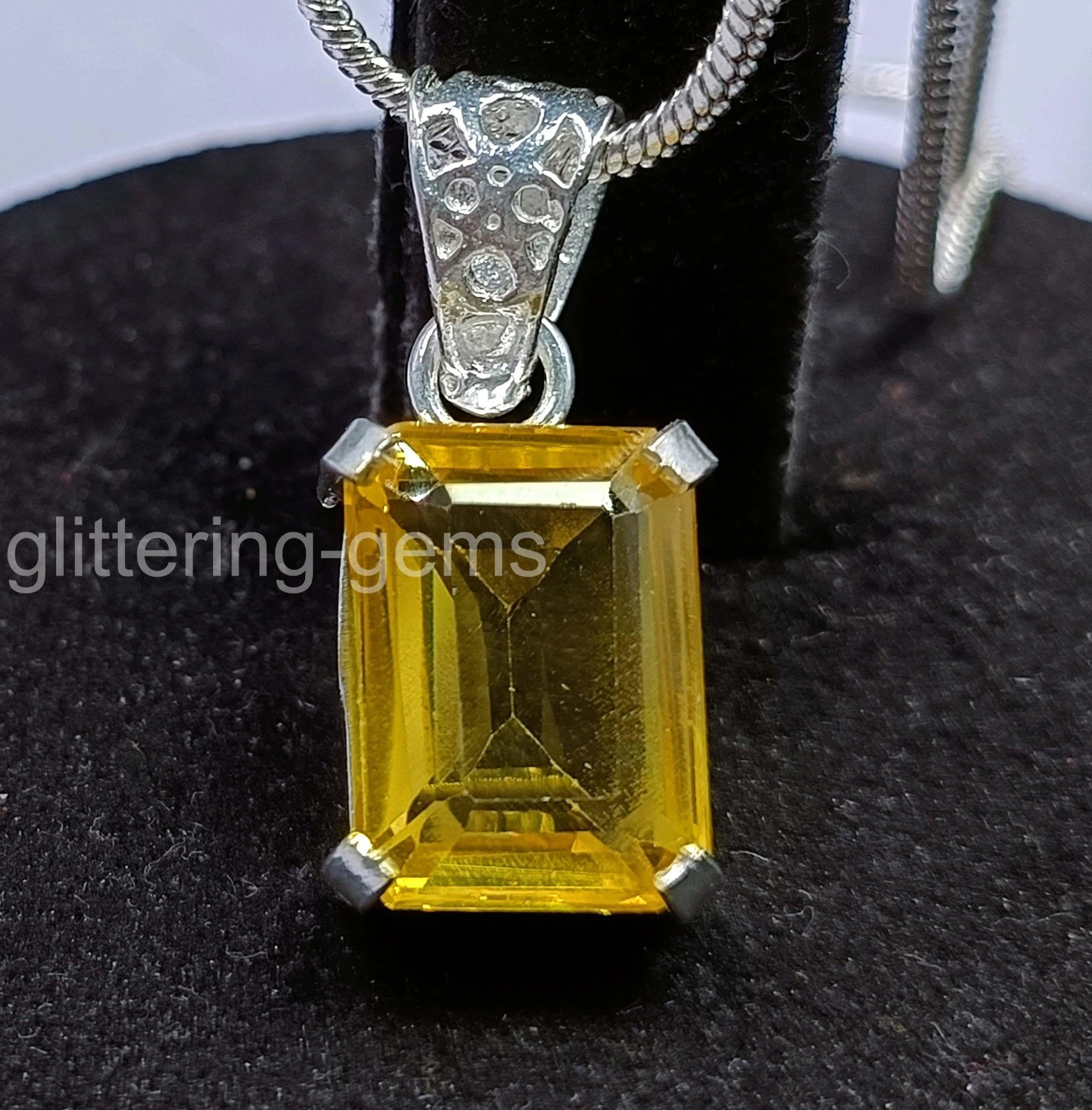 IGL Certified 25.0 Ct Natural Sapphire 925 Silver Pendant Loose Gemstone 5JOU