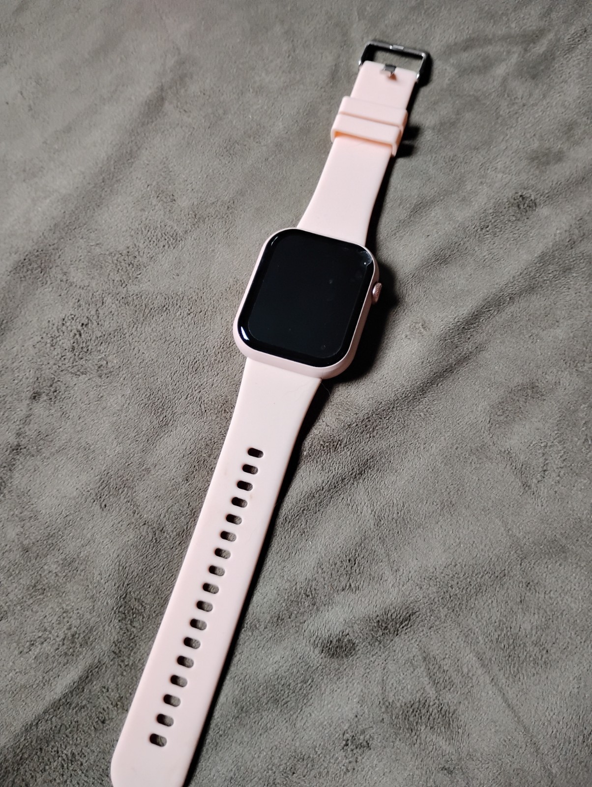 Pink 44mm Smart Watch w/ Pink Silicone Band, Magnetic Charging Cable
