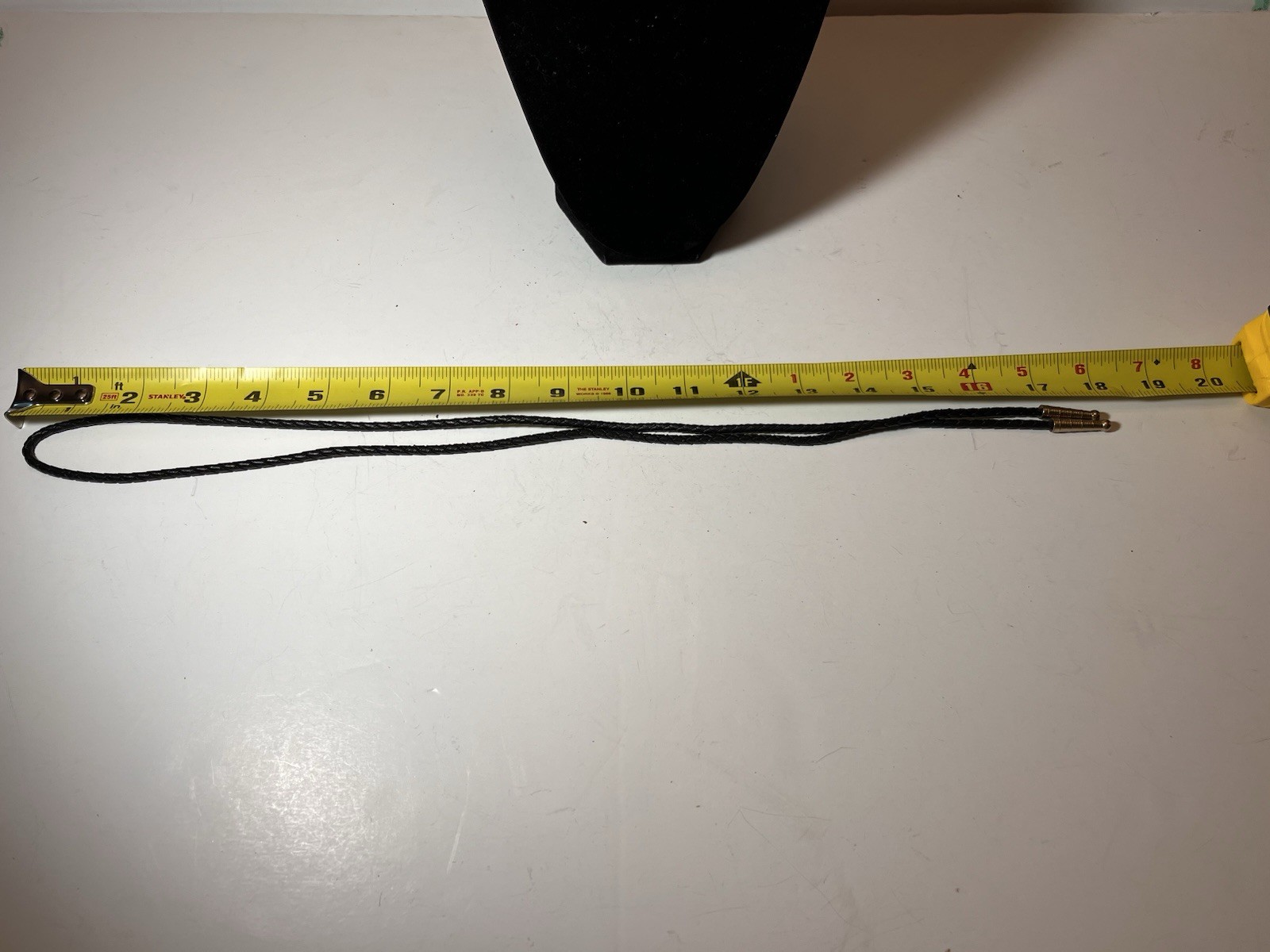 Set/2 Woven Leather Bolo Ties Diff Lengths 2 Tones Repair Needed