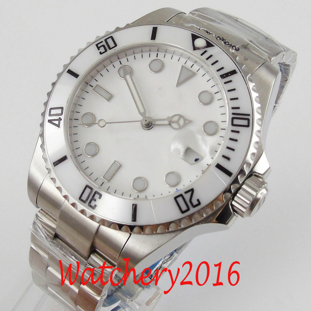 43mm Automatic Mens Wacth NH35A PT5000 Miyota Oyster Strap Sapphire Crystal Date