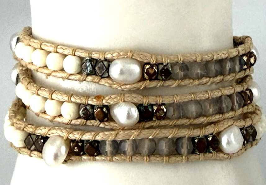Lot of 4 Designer Nakamol ~ Katie Soleil ~ lia sophia Boho Wrap Bracelets