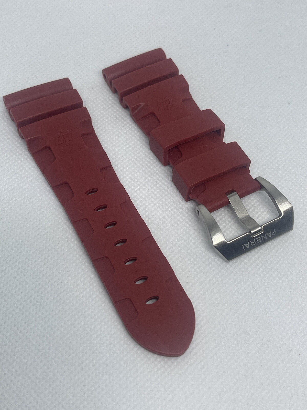 22mm Red RUBBER Watch Band Fits for Panerai PAM strap WITH BUCKLE BARGAIN