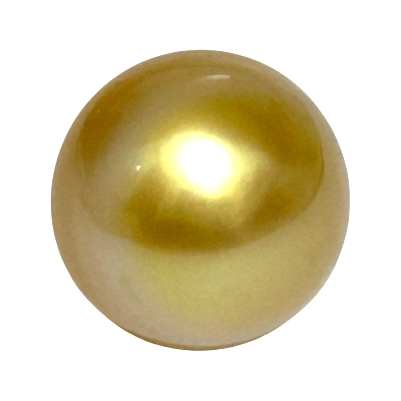 Magnificent Oval 14.6 x 16.8mm 23.2 Carats Lustrous Golden Philippine Sea Pearl