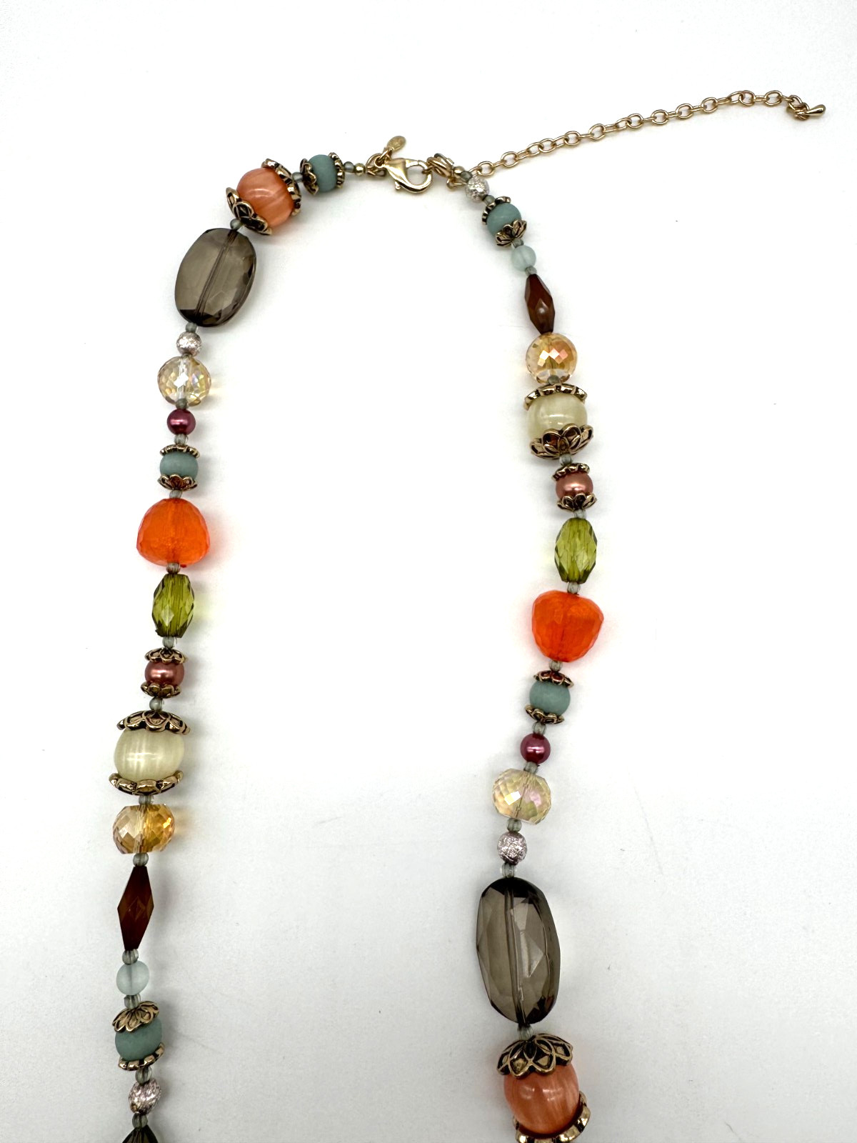 Premier Designs Necklace 36″- 40″ “Shades of Chic” Autumn Colors Original Box