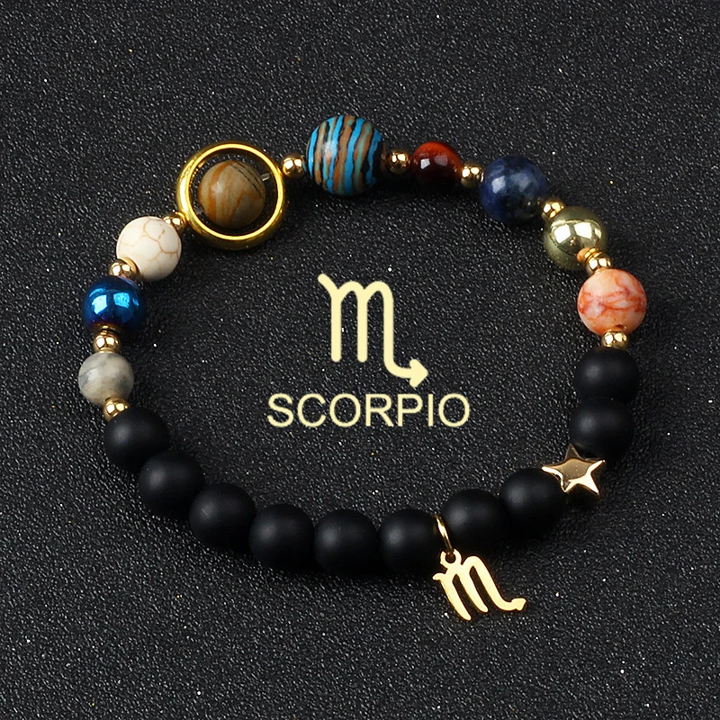 Women Stone Beaded Bracelet Round Layered Mixed Tone Adjustable Strand Jewelry