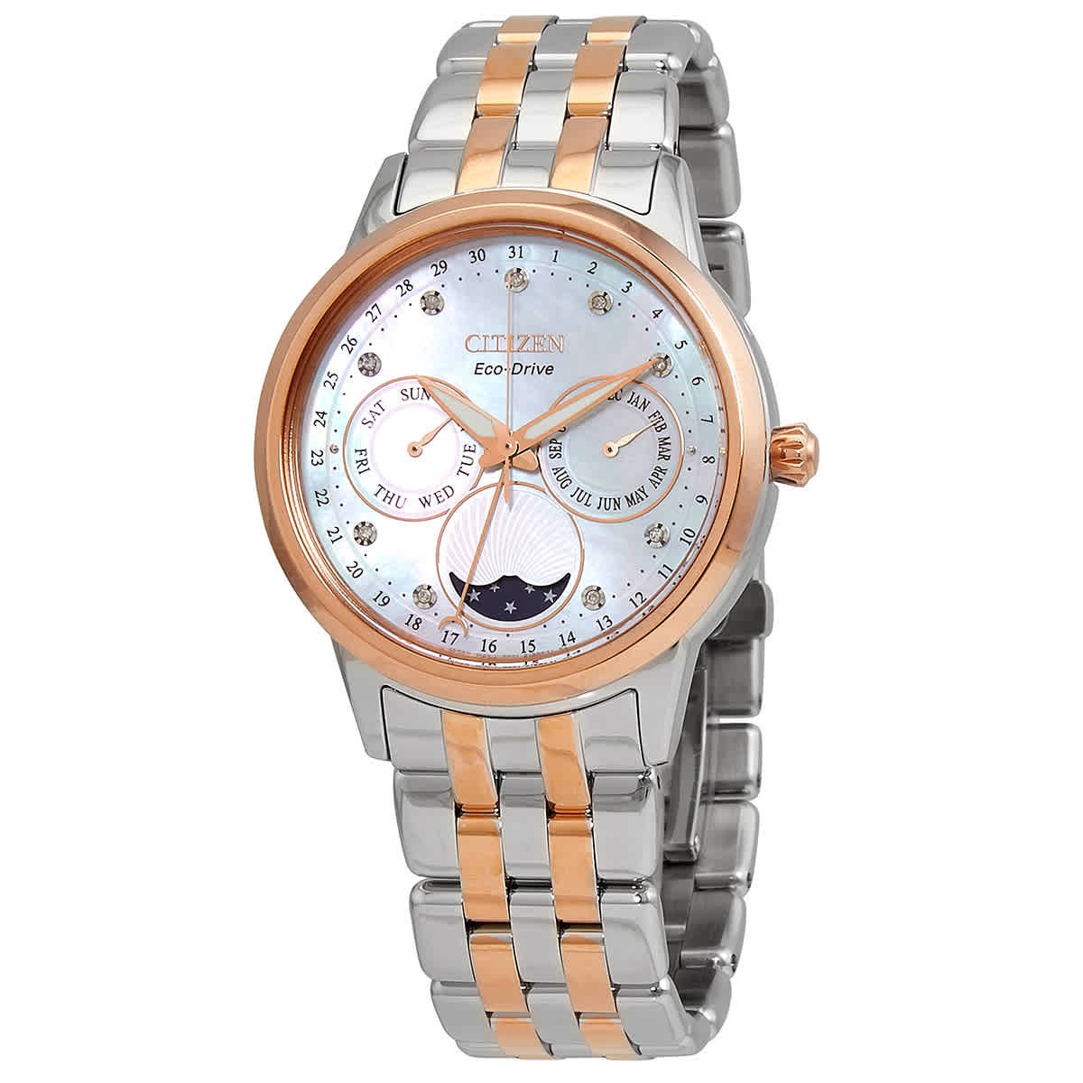 Citizen Calendrier Chronograph Diamond Eco-Drive Ladies Watch FD0006-56D