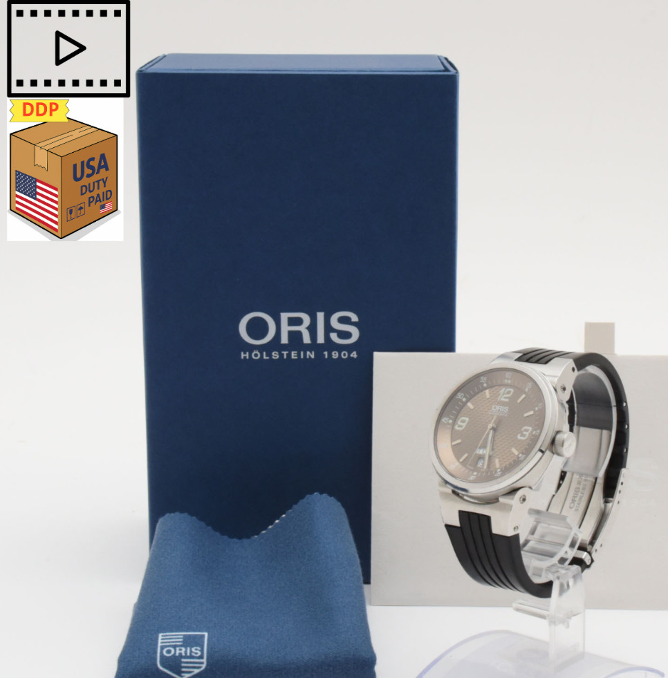 [Exc+5 w/Box] ORIS Williams F1 Team 7560 Brown Automatic 40mm Men’s Watch JAPAN