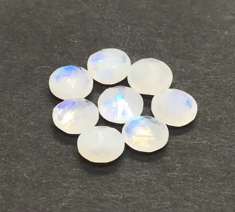 AAA Natural Rainbow Moonstone Round Cut Loose Gemstone For Making All Jewelry