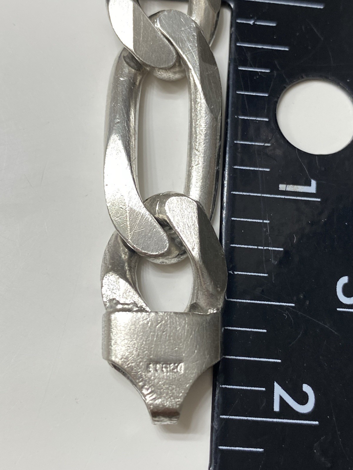 Figaro 8” Sterling Silver Bracelet Italy 60gms