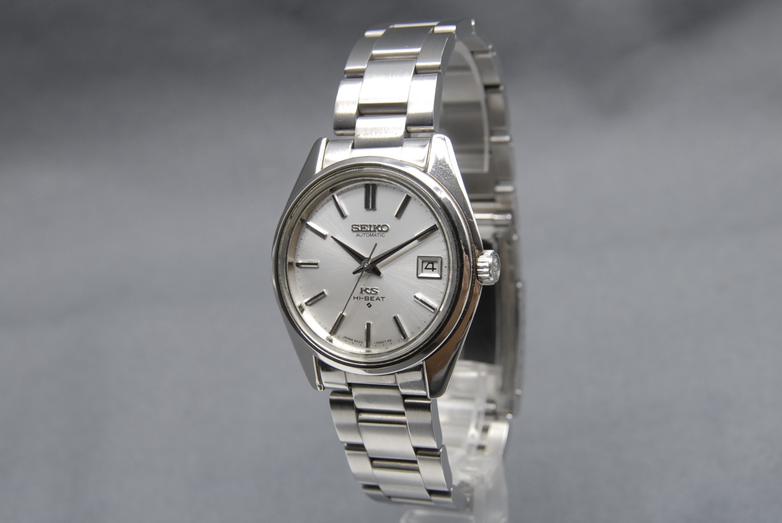 1968 [N MINT] Vintage KING SEIKO 5625-7000 KS Hi-Beat 35mm Silver AT Men’s Watch