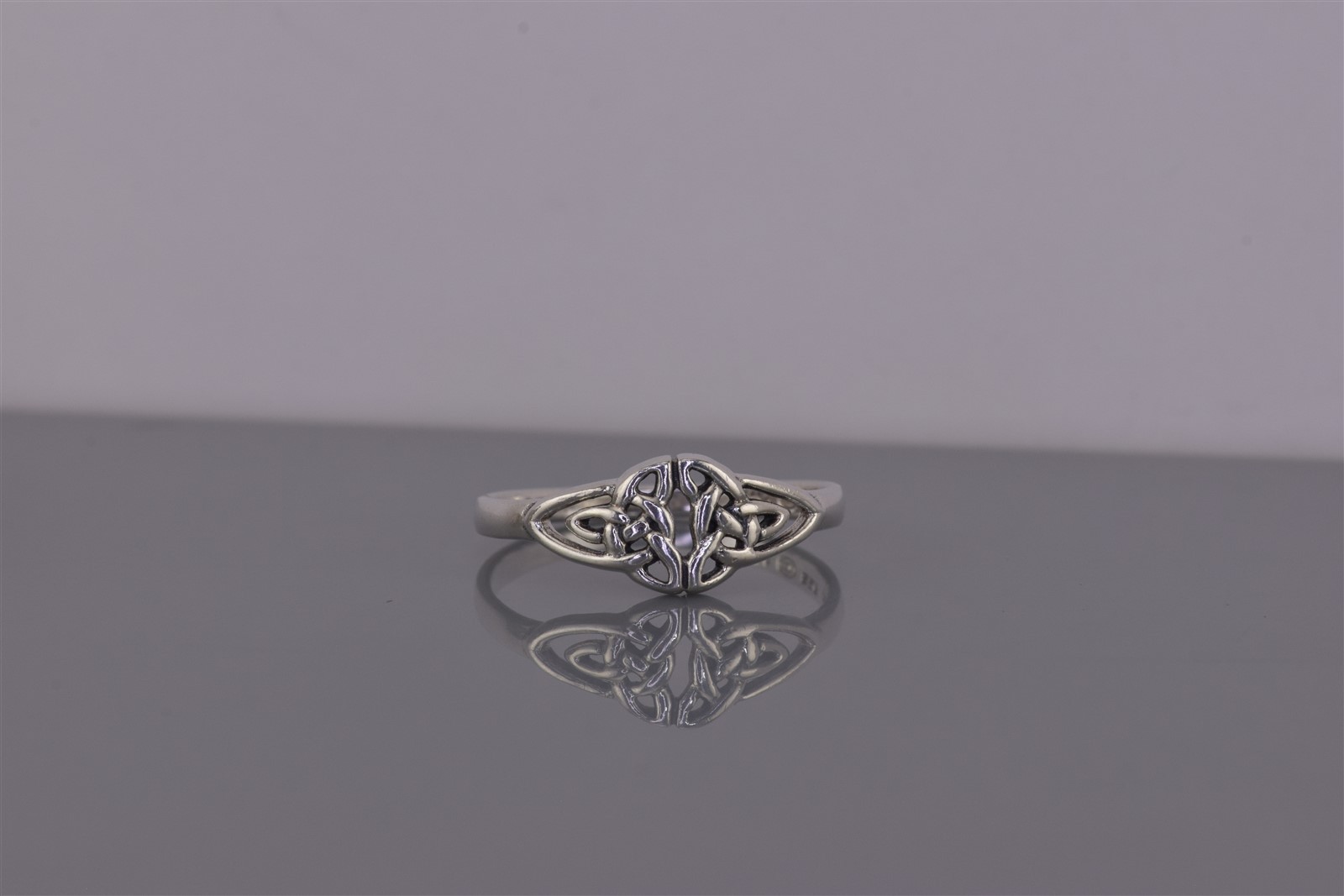 Peter Stone Sterling Silver 8mm Celtic Knot Unity & Strength Band Ring 925 Sz: 9
